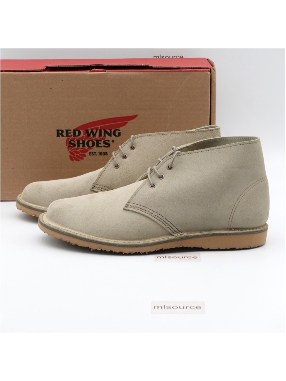 Size 10 Men's Red Wing 3309 Weekender Suede Made in USA Chukka Boots White Sand